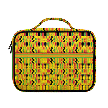 Yellow Kente Pattern Print Briefcase Bible Bag
