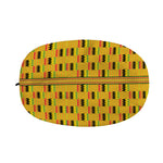 Yellow Kente Pattern Print Car Side Mirror Covers