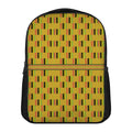 Yellow Kente Pattern Print Casual Backpack