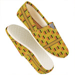 Yellow Kente Pattern Print Casual Shoes