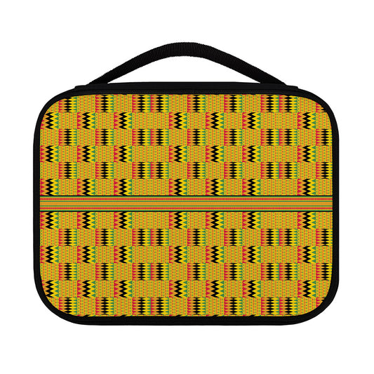 Yellow Kente Pattern Print Classic Bible Case