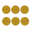 Yellow Kente Pattern Print Coaster Set