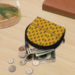 Yellow Kente Pattern Print Coin Purse
