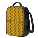 Yellow Kente Pattern Print Crossbody Lunch Bag