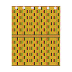 Yellow Kente Pattern Print Curtain