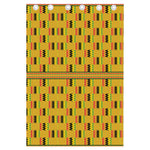 Yellow Kente Pattern Print Curtain