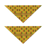 Yellow Kente Pattern Print Dog Bandana