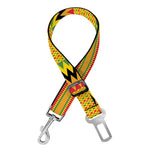 Yellow Kente Pattern Print Dog Seat Belt