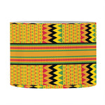 Yellow Kente Pattern Print Drum Lamp Shade