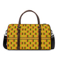 Yellow Kente Pattern Print Duffel Bag
