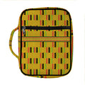 Yellow Kente Pattern Print Front Pocket Bible Bag