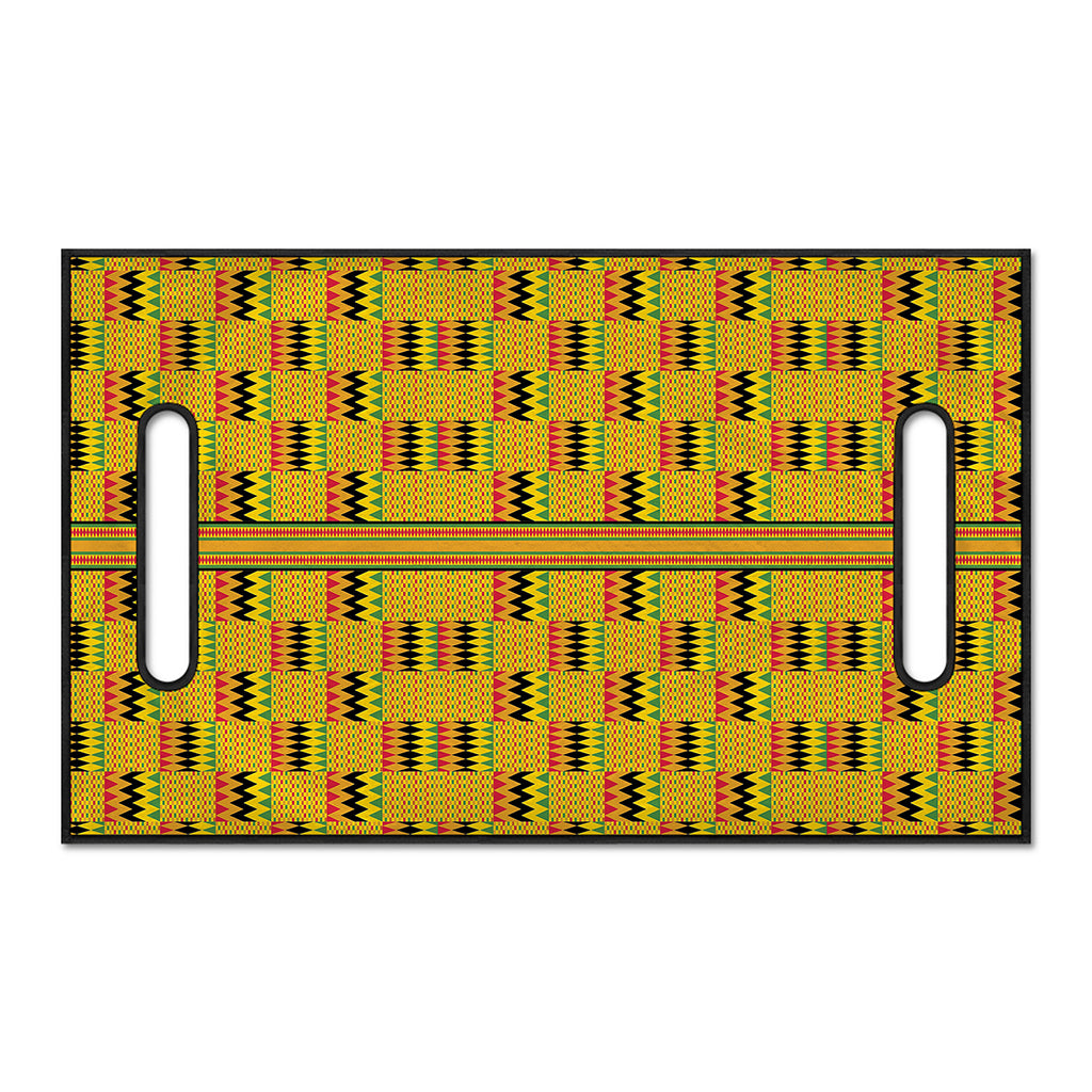 Yellow Kente Pattern Print Golf Cart Seat Cover