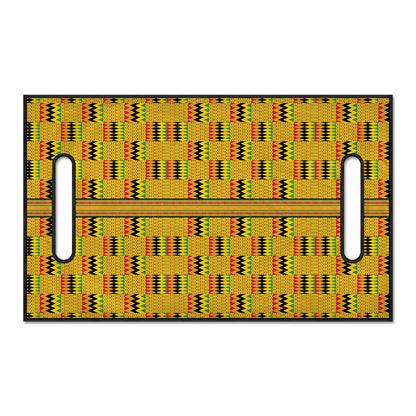 Yellow Kente Pattern Print Golf Cart Seat Cover