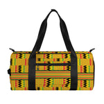 Yellow Kente Pattern Print Gym Bag