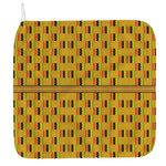Yellow Kente Pattern Print Hand Towel