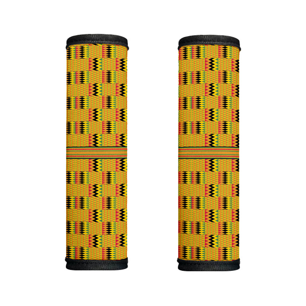 Yellow Kente Pattern Print Handle Covers