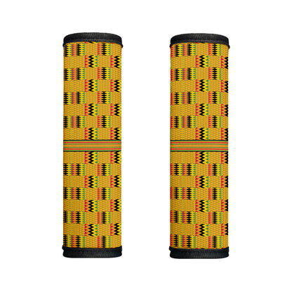 Yellow Kente Pattern Print Handle Covers