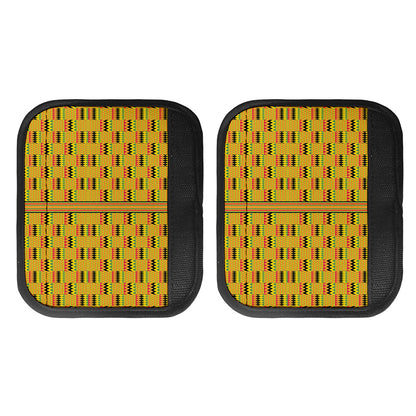 Yellow Kente Pattern Print Handle Covers