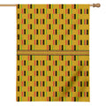 Yellow Kente Pattern Print House Flag
