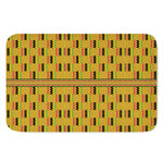 Yellow Kente Pattern Print Indoor Door Mat