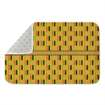 Yellow Kente Pattern Print Indoor Door Mat