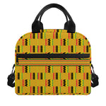 Yellow Kente Pattern Print Insulated Lunch Bag