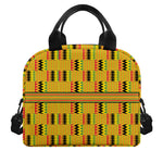 Yellow Kente Pattern Print Insulated Lunch Bag
