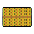 Yellow Kente Pattern Print Kitchen Mat