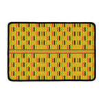 Yellow Kente Pattern Print Kitchen Mat