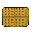 Yellow Kente Pattern Print Laptop Sleeve