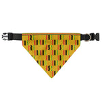 Yellow Kente Pattern Print Over The Collar Dog Bandana