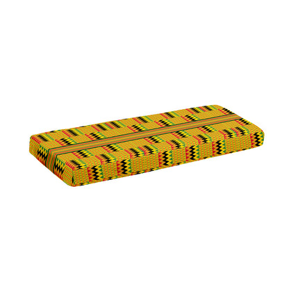Yellow Kente Pattern Print Piano Keyboard Cover