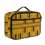 Yellow Kente Pattern Print Portable Lunch Bag