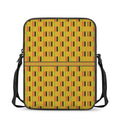 Yellow Kente Pattern Print Rectangular Crossbody Bag