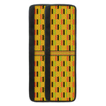 Yellow Kente Pattern Print Refrigerator Handle Covers