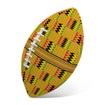 Yellow Kente Pattern Print Rugby Ball