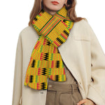 Yellow Kente Pattern Print Scarf