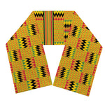 Yellow Kente Pattern Print Scarf