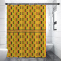 Yellow Kente Pattern Print Shower Curtain