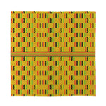 Yellow Kente Pattern Print Silk Bandana