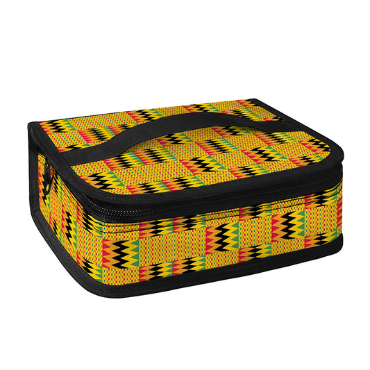 Yellow Kente Pattern Print Small Lunch Bag
