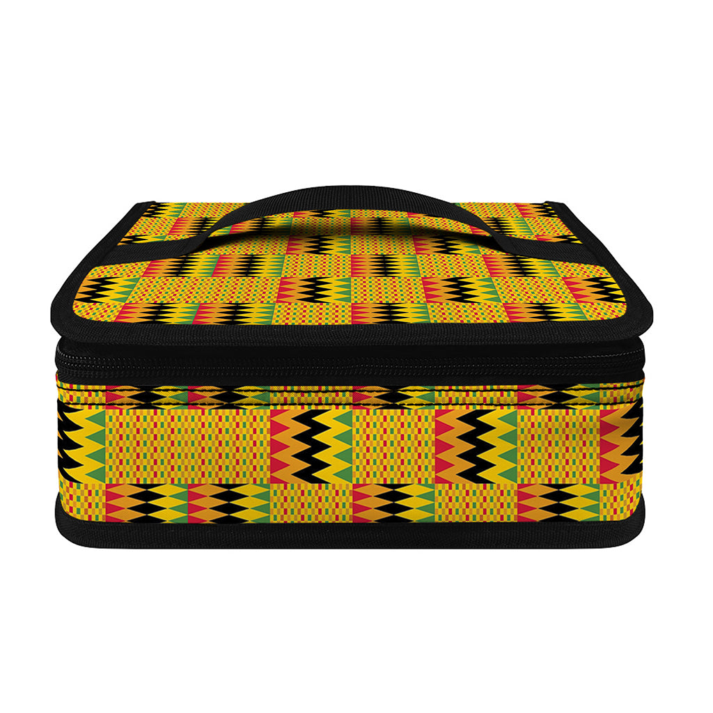Yellow Kente Pattern Print Small Lunch Bag
