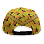 Yellow Kente Pattern Print Snapback Cap