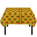 Yellow Kente Pattern Print Tablecloth