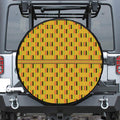 Yellow Kente Pattern Print Tire Cover