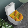 Yellow Kente Pattern Print Toilet Lid Cover