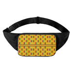 Yellow Kente Pattern Print Waist Bag
