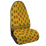 Yellow Kente Pattern Print Waterproof Car Seat Cover