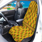 Yellow Kente Pattern Print Waterproof Car Seat Cover