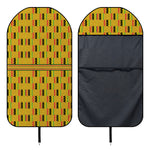 Yellow Kente Pattern Print Waterproof Car Seat Cover